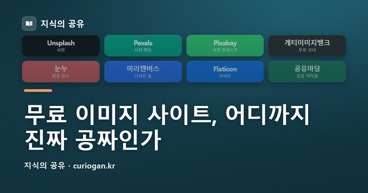 무료 이미지 사이트, 어디까지 진짜 공짜인가